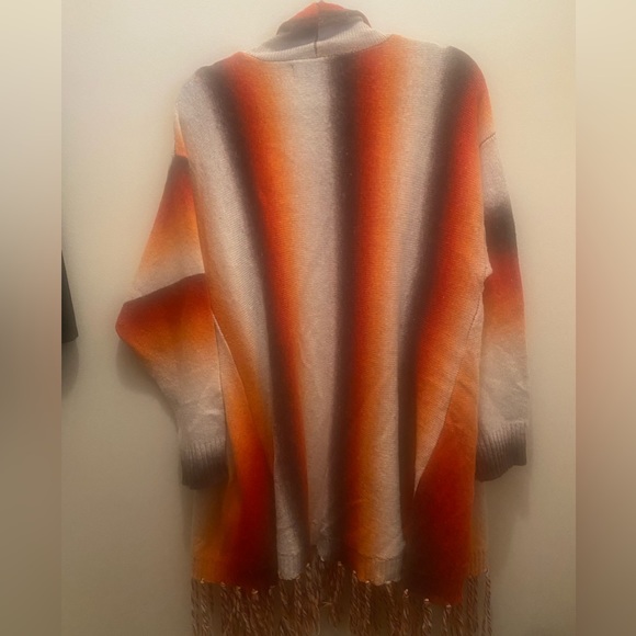 Colorful Poncho/wrap with fringe - Picture 3 of 5